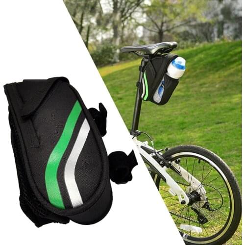 Bicycle Saddle Bag Bike Storage Pannier Seat Package Multifunction Pocket Cycling Rear Bags with Water Kettle Pouch Accessories