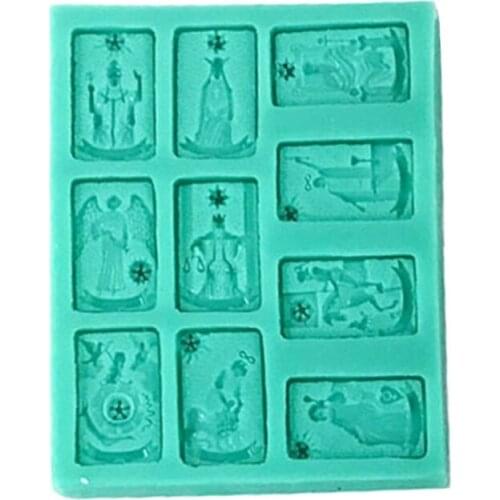 X4YA DIY Craft Card Necklace Epoxy Resin Mold Earrings Pendant Casting Silicone Mould