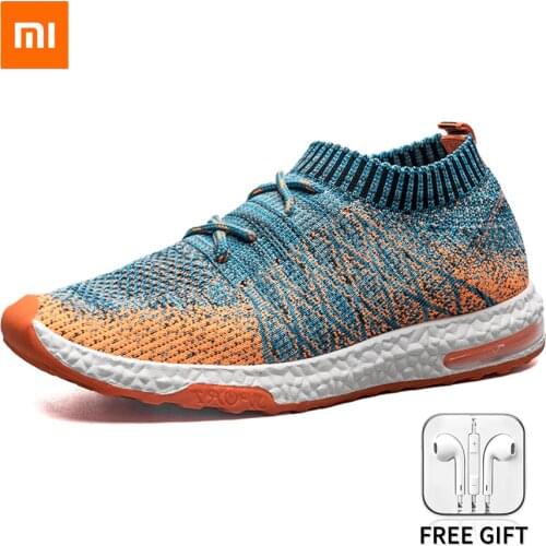 Xiaomi Mijia Sneakers Mens Shoes Breathable Knitting Male Running Shoes Size 39-46 Free Headphones