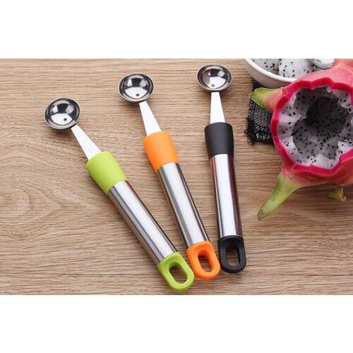 1PC Creative Fruit Carving Watermelon Baller Ice Cream Dig Ball Scoop Spoon DIY Assorted Cold Dishes Tool KX 259