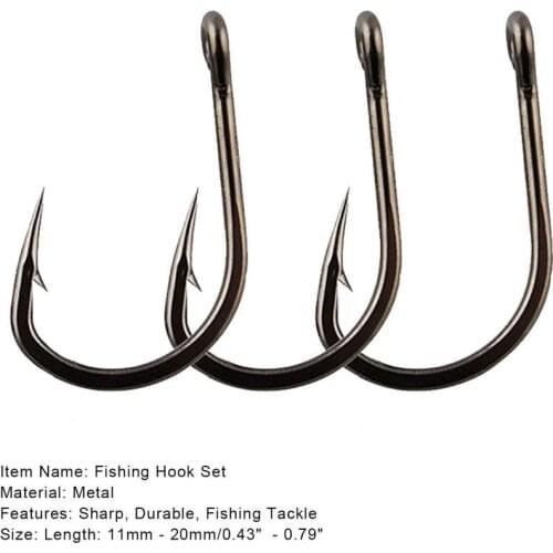 100Pcs Circle Fishing Catfish Hooks Thick Sharp Portable Strong Carbon Steel Sharp Fish Tools for Sea for Fishing Accessories