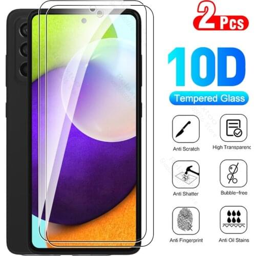 2PCS 6.5" Glas For Samsung Galaxy A52 Tempered Glass Screen Protector samsun a52 a 52 52a Protector Phone Protective Film Cover
