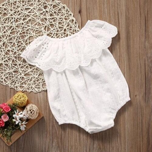 Free shipping Newborn Infant Baby Girl Lace Romper Jumpsuit Bodysuit Clothes Outfit Sunsuit