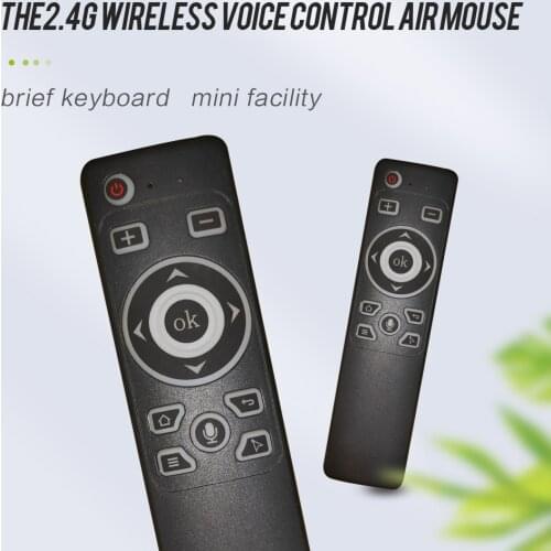 2.4G Wireless Fly Air Mouse Gyro Smart Voice Control IR Learning Remote Control for TD90s X96 Mini H96 MAX TV Box