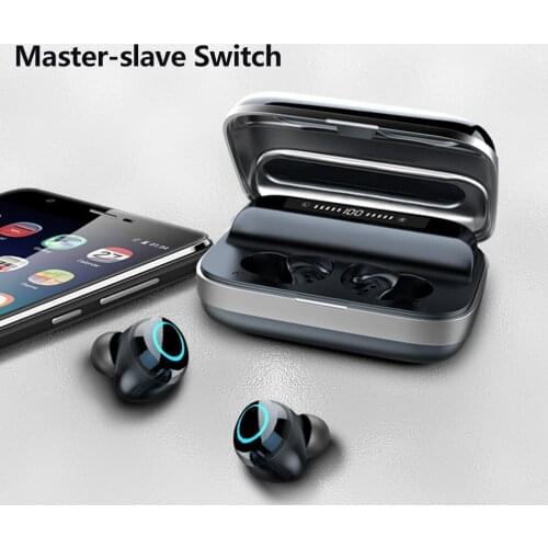 I09 BT5.0 Wireless Headphones Auto Pairing Noise Reduction Touch Control Waterproof Charge Box Digital Display for sports