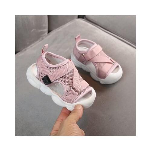 Baby sandals 2020 summer new childrens toddler shoes boys and girls mesh anti-playing beach shoes