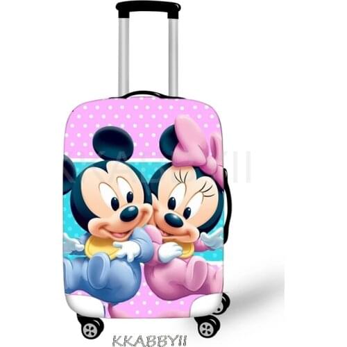 Elastic Luggage Cover Disney Mickey Minnie Mouse Suitcase Protective Cover Fit 18-32 Suitcase Cases Travel accessories Dustproof