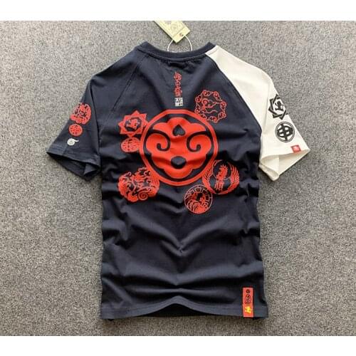 Japanese Ukiyoe Tattoo T shirt Mens Motorcycle Biker T-Shirts Painted With Clouds Summer Cotton Shoer-Sleeved Tops Tee Shirt