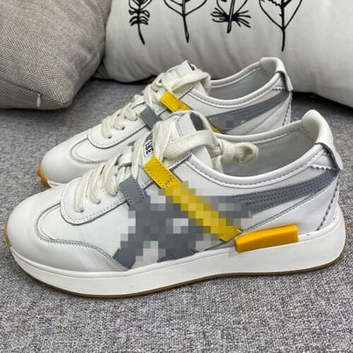 Brand Sneakers Women Genuine Cow Leather Platform Shoes Basket Femme Light Breathable Running Shoes Ladies White Tennis Footwear