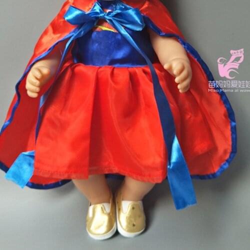 Doll cosplay clothes for 43cm Baby doll hero clothes short pants set for 18 inch dolls suit for doll girls gift