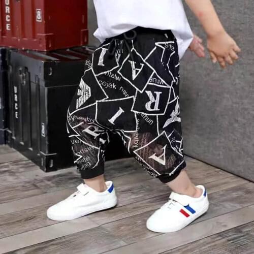 Ys' pants summer ice mesh 2021 new 2 boys' Harem Pants fashion 9 childrens summer Capris
