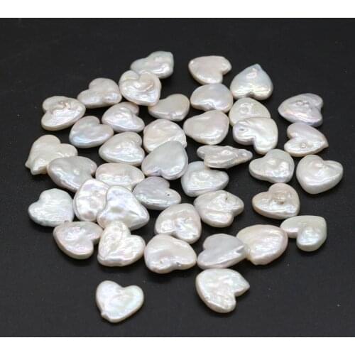 Small Beads Natural White Baroque Special-Shaped Pearl Heart-Shaped Beads For Jewelry Making Charm DIY Bracelet Necklace15x15mm