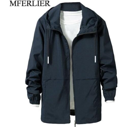 MFERLIER Winter Autumn men Jackets 5XL 6XL 7XL 8XL large size Bust 140cm Plus size long sleeve men jackets 3 colors