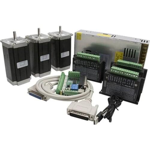 Nema 23 CNC Router 3 Axis Kit: TB6600 servo Driver +DB25 Breakout Board +3N.m/425oz.in Stepper Motor for CNC Mill Router Lathe