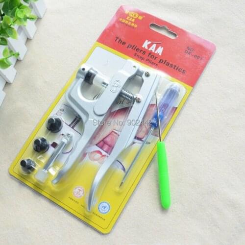 Cheap Wholesale 100 PCS DK001 KAM Pliers + 100 PCS Plastic Awls, KAM Snap Plier Tool, KAM Hand Press Plier Free Shipping