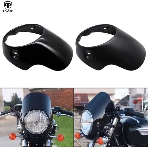 ROAOPP Headlight Flyscreen Surround Front head windshield Gold logo and white optional For Triumph Bonneville T100 T12