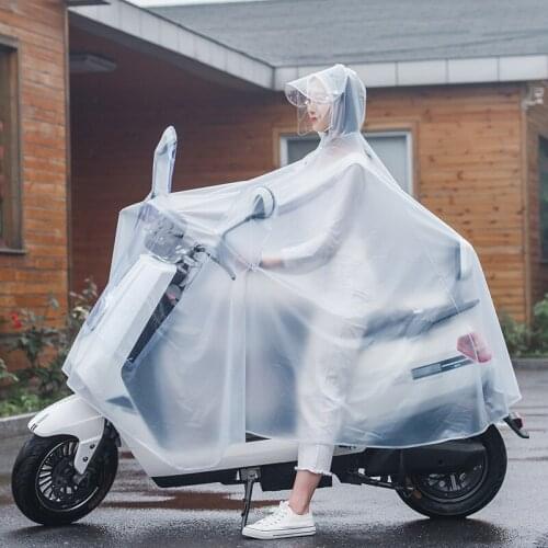 Transparent Windproof Bicycle Motorcycle Raincoat Chubasquero Moto Rain Poncho Impermeable Clear Raincoat Single Double Raingear