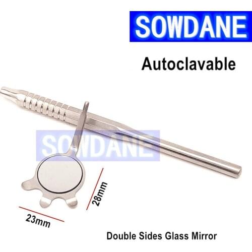 Dental Odontoscope Oral Care Teeth Clean Examination Hygiene Glass Mirror Dental Mouth Mirror Front Surface Mirror Handle