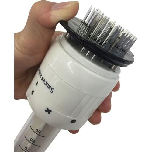 UPORS 30 Needle Meat Tenderizer Professional Meat Injector Tenderizer Stainless Steel Blade 3OZ Marinade Injector