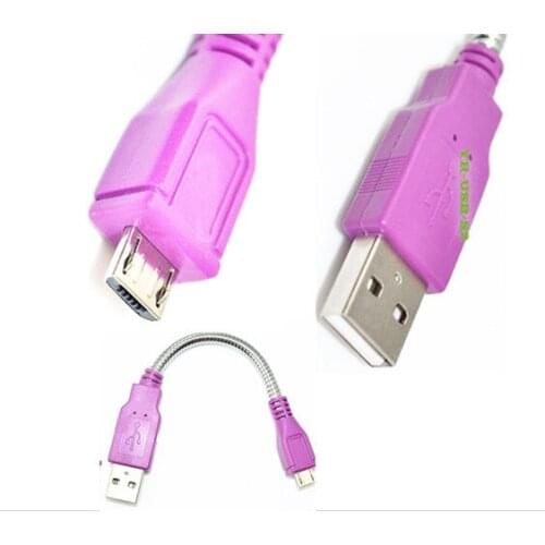 USB 2.0 A Male Plug to Micro USB 5pin Male Plug Flexible Metal Stand Cable