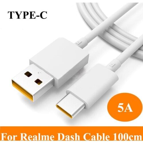Type C 5A Data Line USB C VOOC Super Fast Cable For OPPO Realme X q X2 Pro X50m X50t x50 pro v5 oppo k3 Reno r17 pro Find X2 7