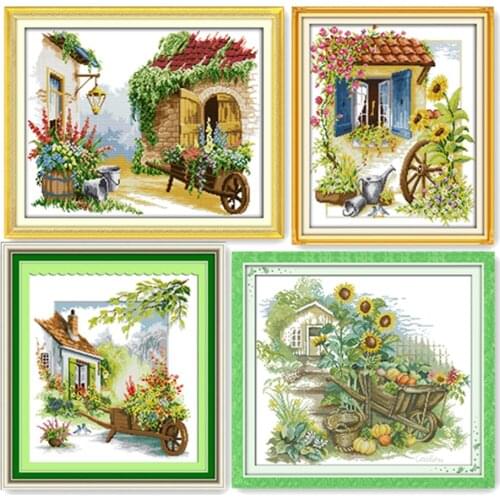 Everlasting Love Little Float Ecological Cotton Chinese Cross Stitch Kits 11 14CT Stamped DIY Gift New Year Decorations For Home