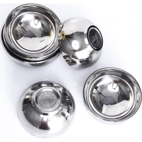 304 stainless steel bright bowl thickened double layer instant noodle bowl salad bowl anti-scalding anti-drop childrens bowl