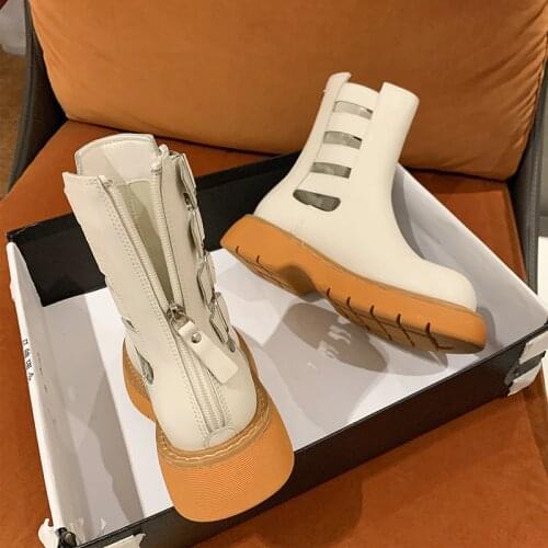 Jason Martins Boots Women Platform Chelsea Boots Ladies Boots Fashion Autumn PU Leather Booties Woman