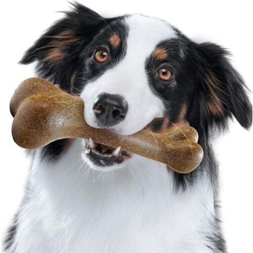 Indestructible Dog Bone Aggressive Chewers Toy for Small Medium Large Dogs Games Fragrant Molar Rod Natura Non-Toxic Pet Toys