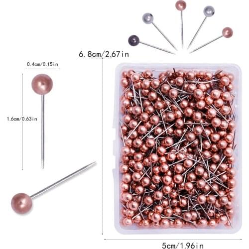 100-400 PCS//box Round Pearl Head Sewing Positioning Needle Box Sewing Accessories Dressmaking Pins Needles Stitch Sewing Tools