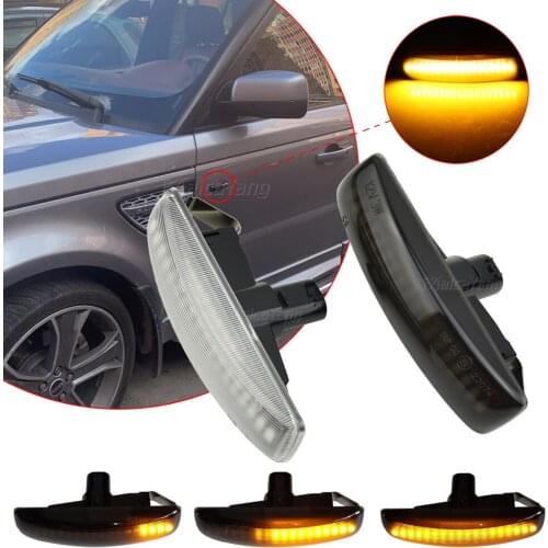 2PCS Side Marker Turn Signal Light For Land Rover Range Rover Sport Discovery LR3 LR4 Freelander LR2 LED Dynamic Indicator 2010