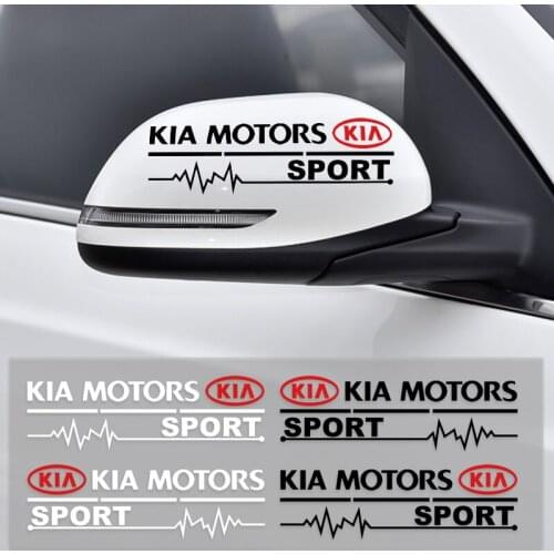 2PCS Car Rearview Mirror Stickers Decal Badge Auto Decorative Stickers For KIA Cerato Sportage R K2 K3 K5 RIO 3 4 Sorento