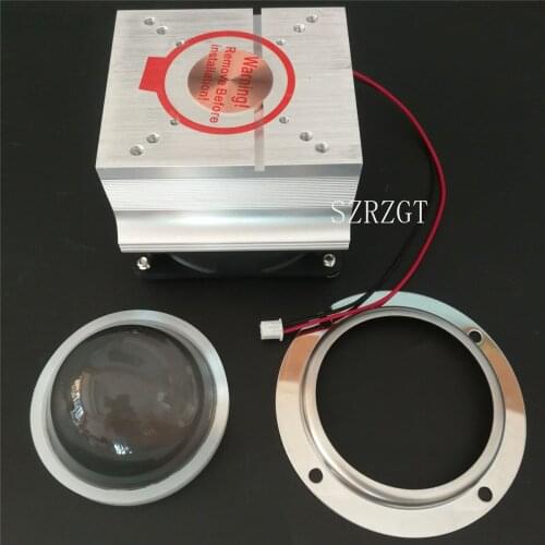 20-100W LED Aluminium Heat Sink Cooling Fan+ Reflector Bracket+66mm Lens 90-120degree