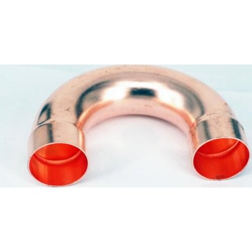 38x1.2x110mm 180 Degree Return Elbow Copper End Feed Welding Pipe Adapter Air Condtioner Refrigerator
