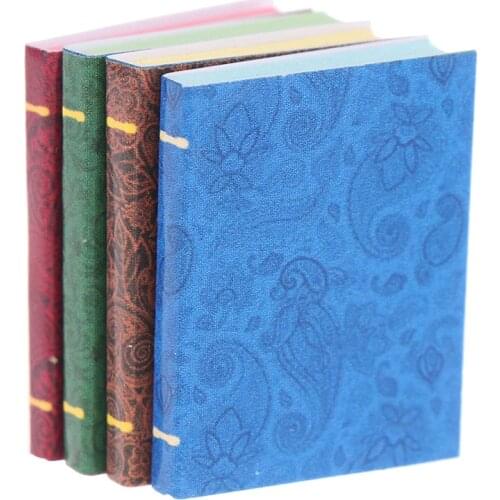 4Pcs/lot Dollhouse Cute Miniature Books Model Notebook Doll House Furniture Decor Accessories For Doll House