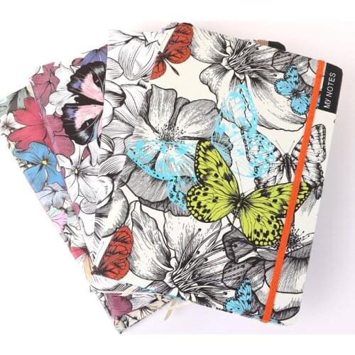 A6 A7 Retro Butterfly Diary Book Cartoon Colorful Butterfly Hand Book Creative Students Notepad Office Stationery Memo Notes