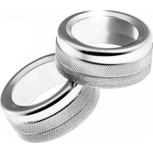 2PCS Chrome Silver Volume Radio Knob Covers For Porsche 911 Cayenne Macan 718 Car Accessories Volume Knob Cover