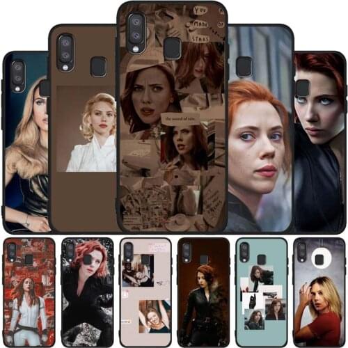Scarlett Johansson black soft phone Case For Samsung A10 20 30 40 50 30S 50S 60 70 M10 M30S M40 A31 51 71 A20E A10E A21S