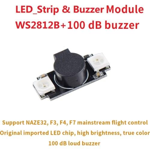 Feichao Ultra-light Colorful LED Alarm Buzzer Board WS2812 NAZE32 F3 F4 F7 Programming 100DB Decibels For FPV RC Drone RC Model