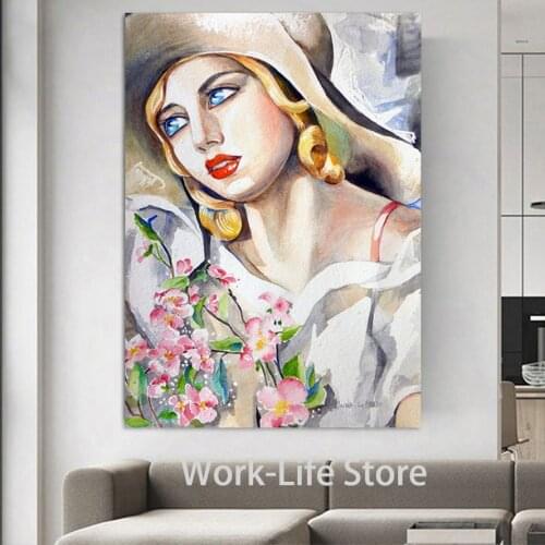 Artist Tamara De Lempicka Classic Artwork Canvas Paintings Prints and Posters Wall Art Pictures for Living Room Home Decoration