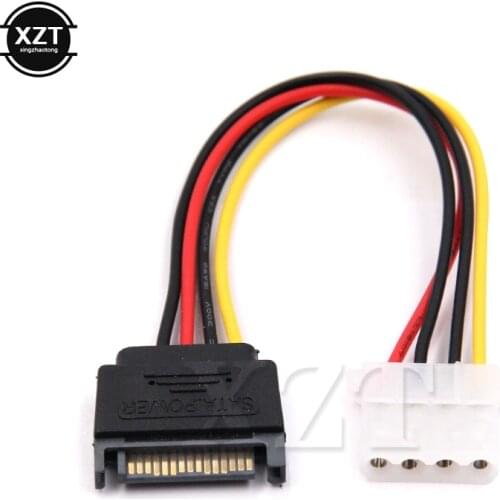 SATA TO IDE Power Cable 15 Pin SATA Male to Molex IDE 4 Pin Female Cable Adapter 1PCS