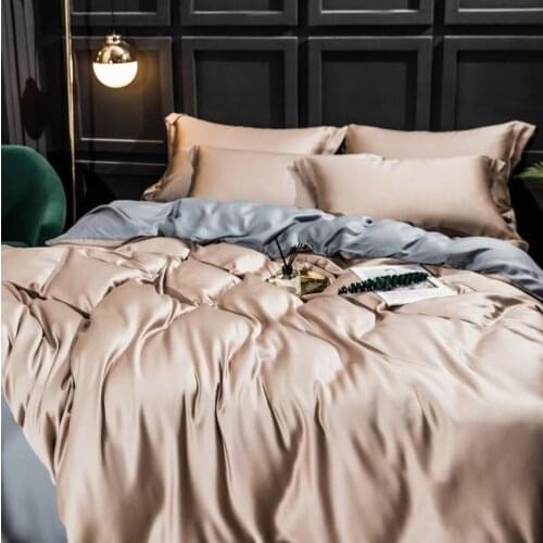 SISISILK Luxury Bedding Set 100% Silk Natural Soft Double Bed Duvet Cover Bedspread Flat Sheet Queen King Adult Bed Linen Set