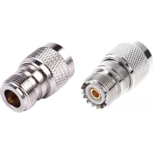 LBER Straight N Male to UHF SO-239 Female Jack Coax Adapter & UHF Male PL259 to N Female M/F Straight Coax RF Adapter