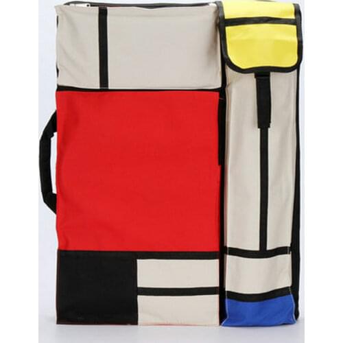 Macaron Plaid Large Art Bag For Drawing Tools Art Supplies Bag Waterproof Oxford Fabric Art Kit Sketch Bag Backpack 50*65cm