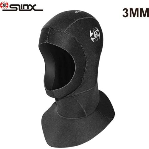Neoprene Wetsuit Dive Hood Vented Bib Hood 3MM for Men Women, Water Sports Cap Warm Comfortable Slip-on for Snorkeling Surfing
