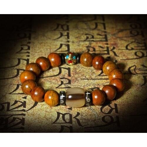 Wholesale Nepalese Handmade Natural Yak Bone Bracelet Retro Personality Chain Bracelet Vintage Style Yak Angle bead Bracelet