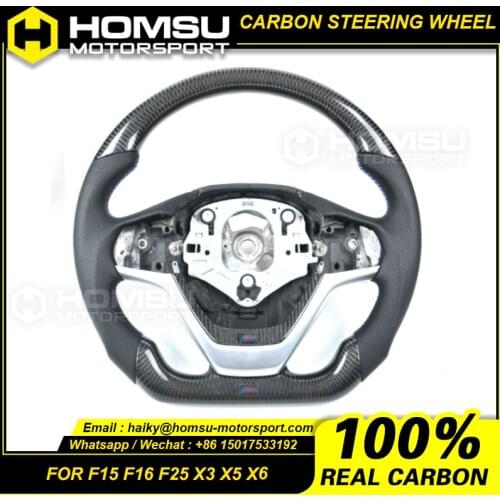 Custom alcantar carbon fiber steering wheel For bm w F15 F16 X5 X6 racing wheel convertible