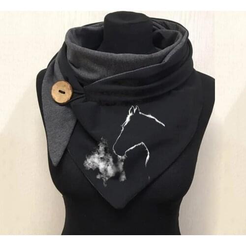 Winter Neckerchief Women Paisley Print Scarf Button Soft Wrap Casual Warm Scarves Shawls Neck Gaiter Cachecol Шарф Женский