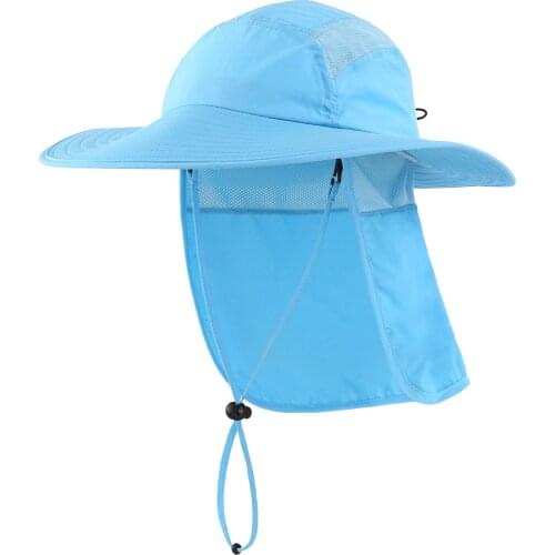 Connectyle Mens Women Summer Sun Hat UPF 50+ Sun Visor Protection Cap Adjustable Wide Brim Fishing Hat with Neck Flap