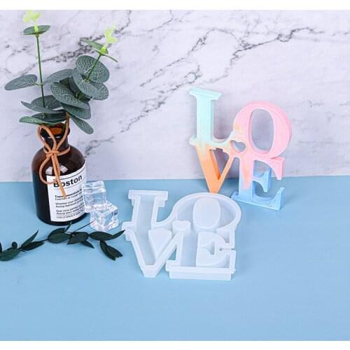 LOVE Silicone Mould Letters Crystal Resin Mold DIY Crafts Casting MoldsHome Decoration Jewelry Making Tool